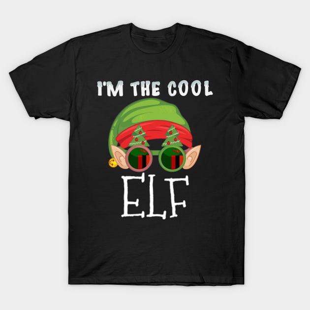 Christmas  I'm The Cool Zambian Elf - Gift for Zambian From Zambia T-Shirt by Country Flags